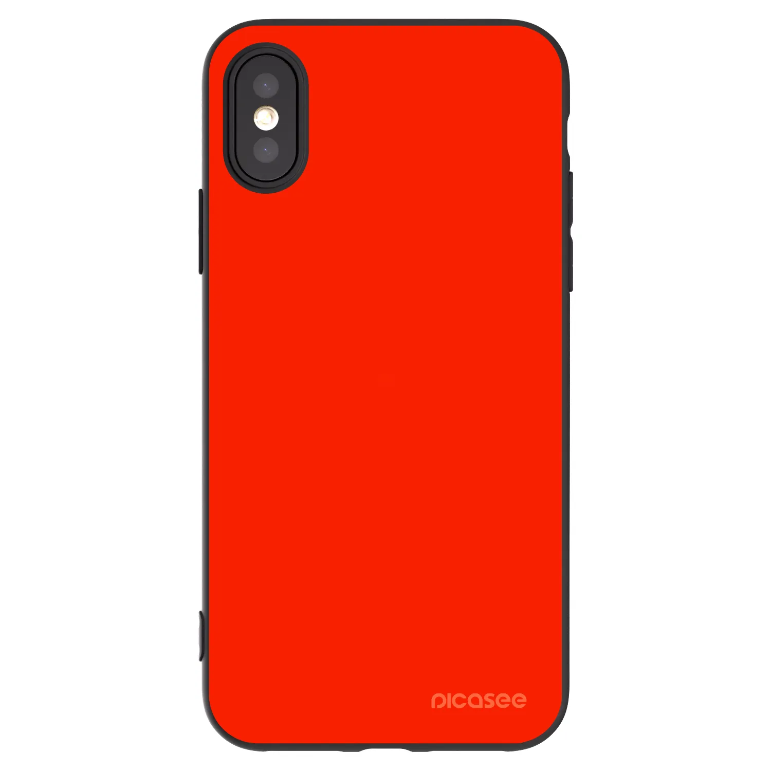 Picasee husă neagră din silicon pentru Apple iPhone X/XS - Maranello Red