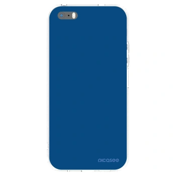 Picasee husă transparentă din silicon pentru Apple iPhone 5/5S/SE - Navy Blue