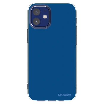 Picasee husă transparentă din silicon pentru Apple iPhone 12 mini - Navy Blue