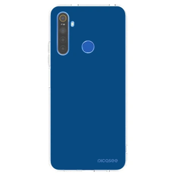 Picasee husă transparentă din silicon pentru Realme 5 - Navy Blue