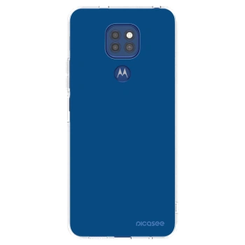 Picasee husă transparentă din silicon pentru Motorola Moto G9 Play - Navy Blue