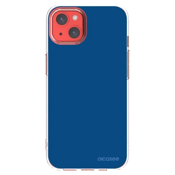Picasee husă transparentă din silicon pentru Apple iPhone 13 - Navy Blue