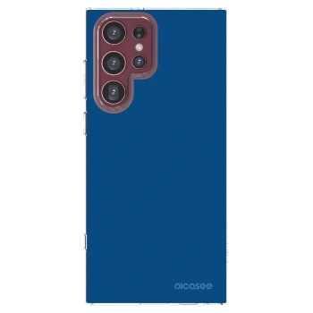 Picasee husă transparentă din silicon pentru Samsung Galaxy S22 Ultra 5G - Navy Blue