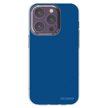 Picasee husă transparentă din silicon pentru Apple iPhone 14 Pro - Navy Blue