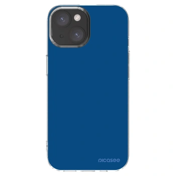 Picasee husă transparentă din silicon pentru Apple iPhone 15 - Navy Blue