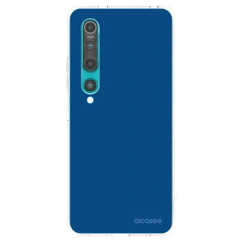 Picasee husă transparentă din silicon pentru Xiaomi Mi 10 - Navy Blue