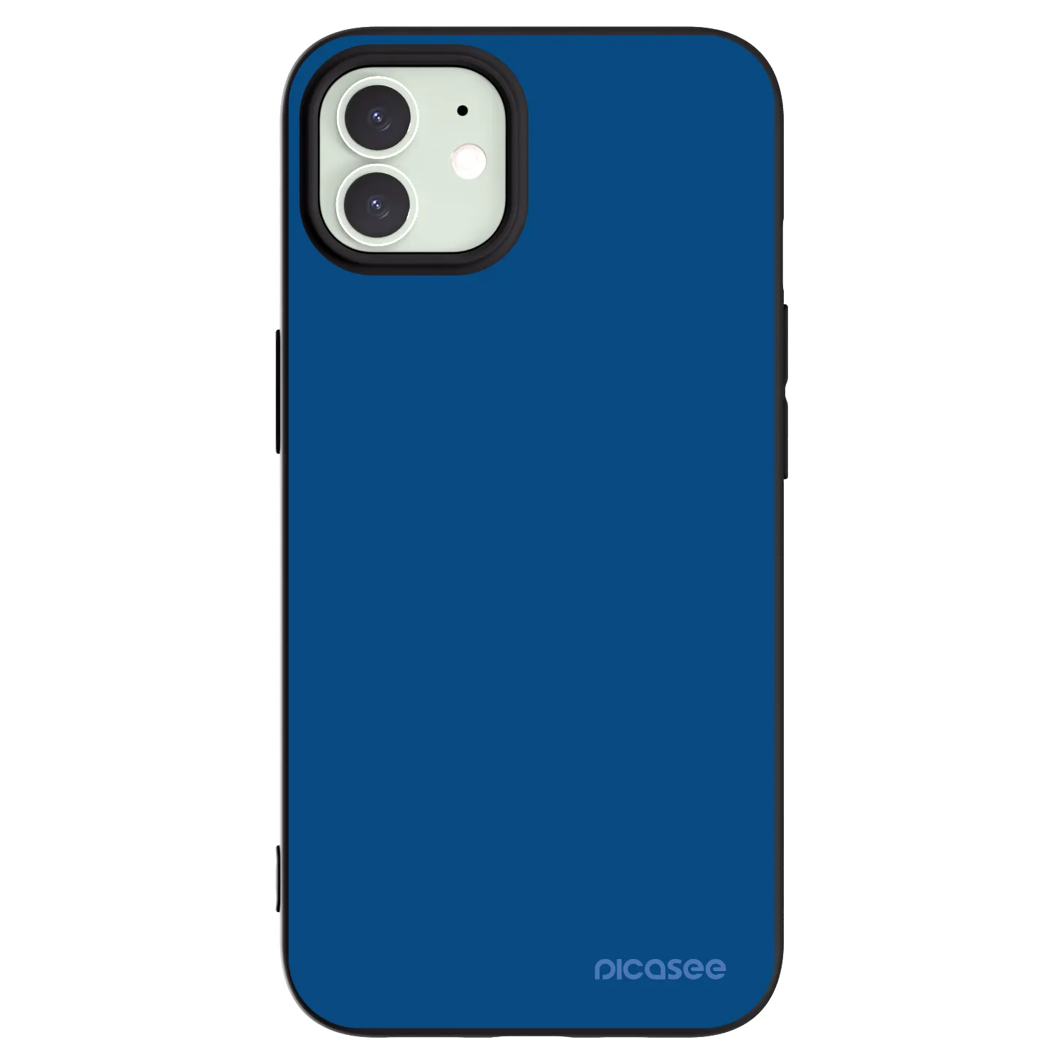 Picasee husă neagră din silicon pentru Apple iPhone 12 - Navy Blue