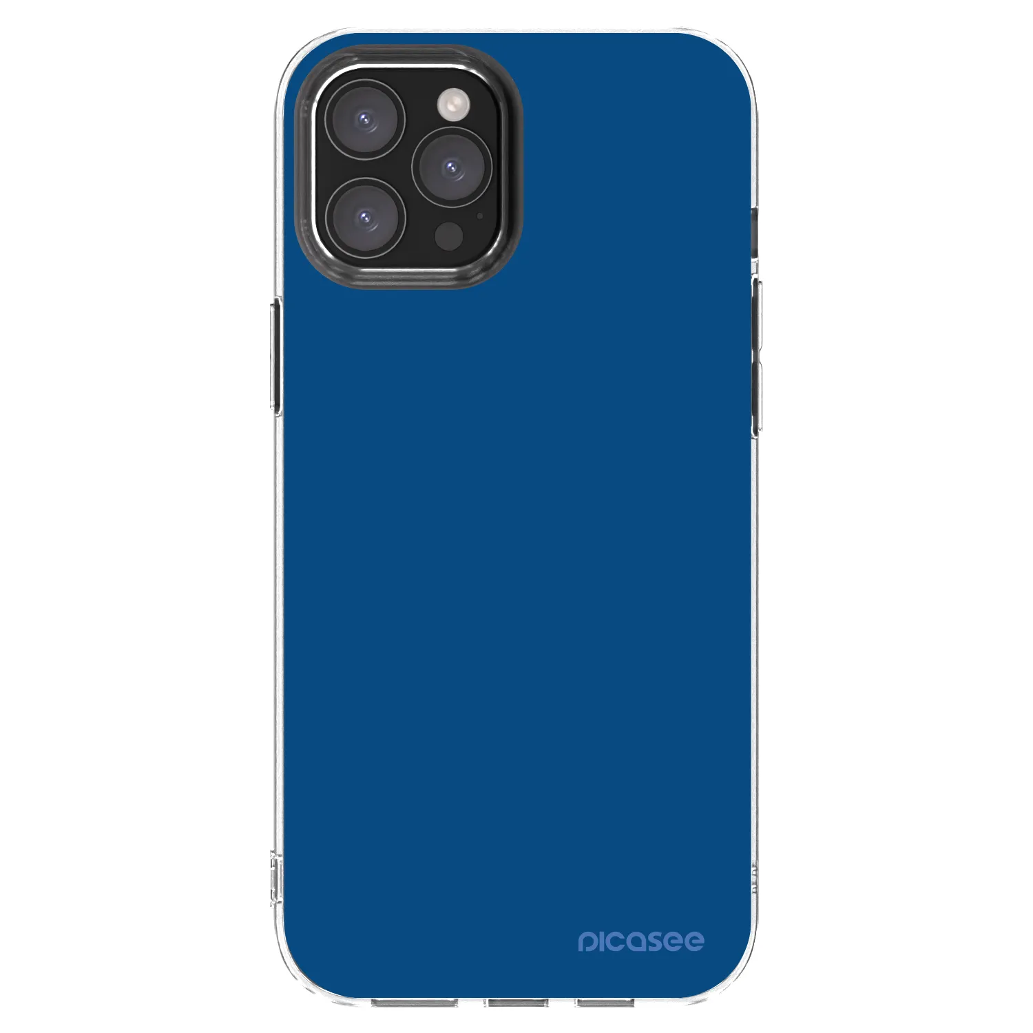 Picasee husă transparentă din silicon pentru Apple iPhone 12 Pro Max - Navy Blue