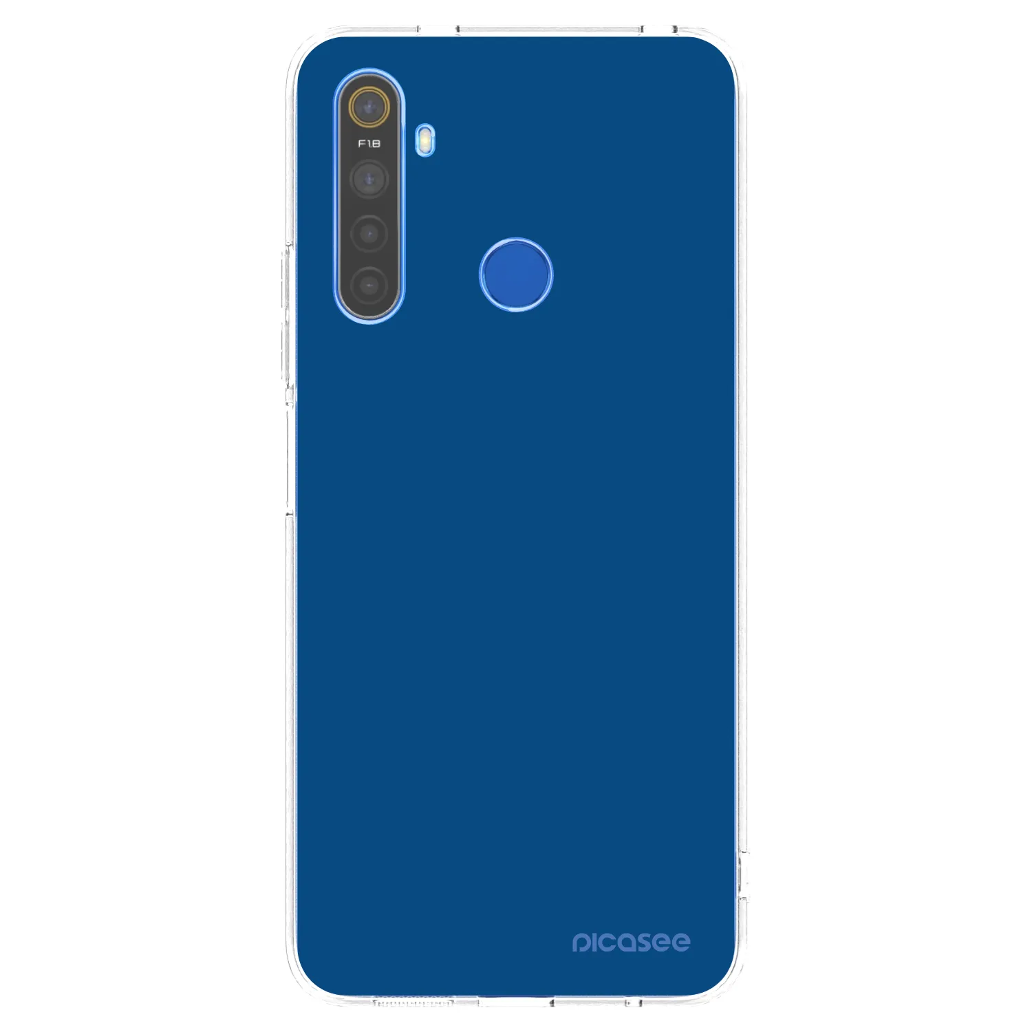 Picasee husă transparentă din silicon pentru Realme 5 - Navy Blue
