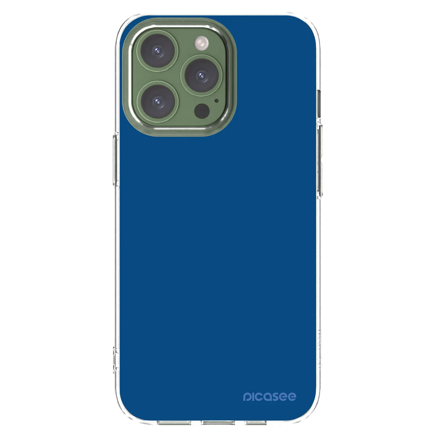 Picasee husă transparentă din silicon pentru Apple iPhone 13 Pro - Navy Blue