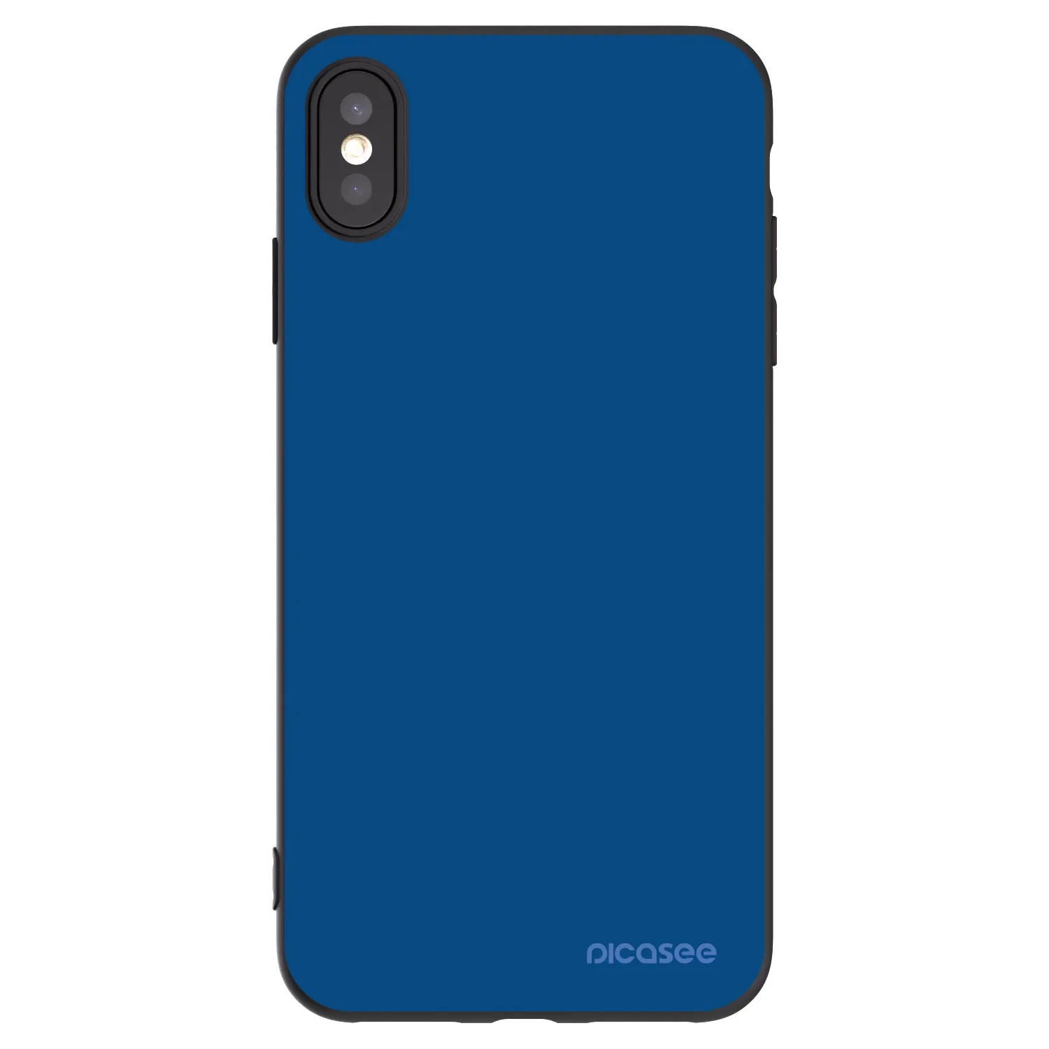 Picasee husă neagră din silicon pentru Apple iPhone XS Max - Navy Blue