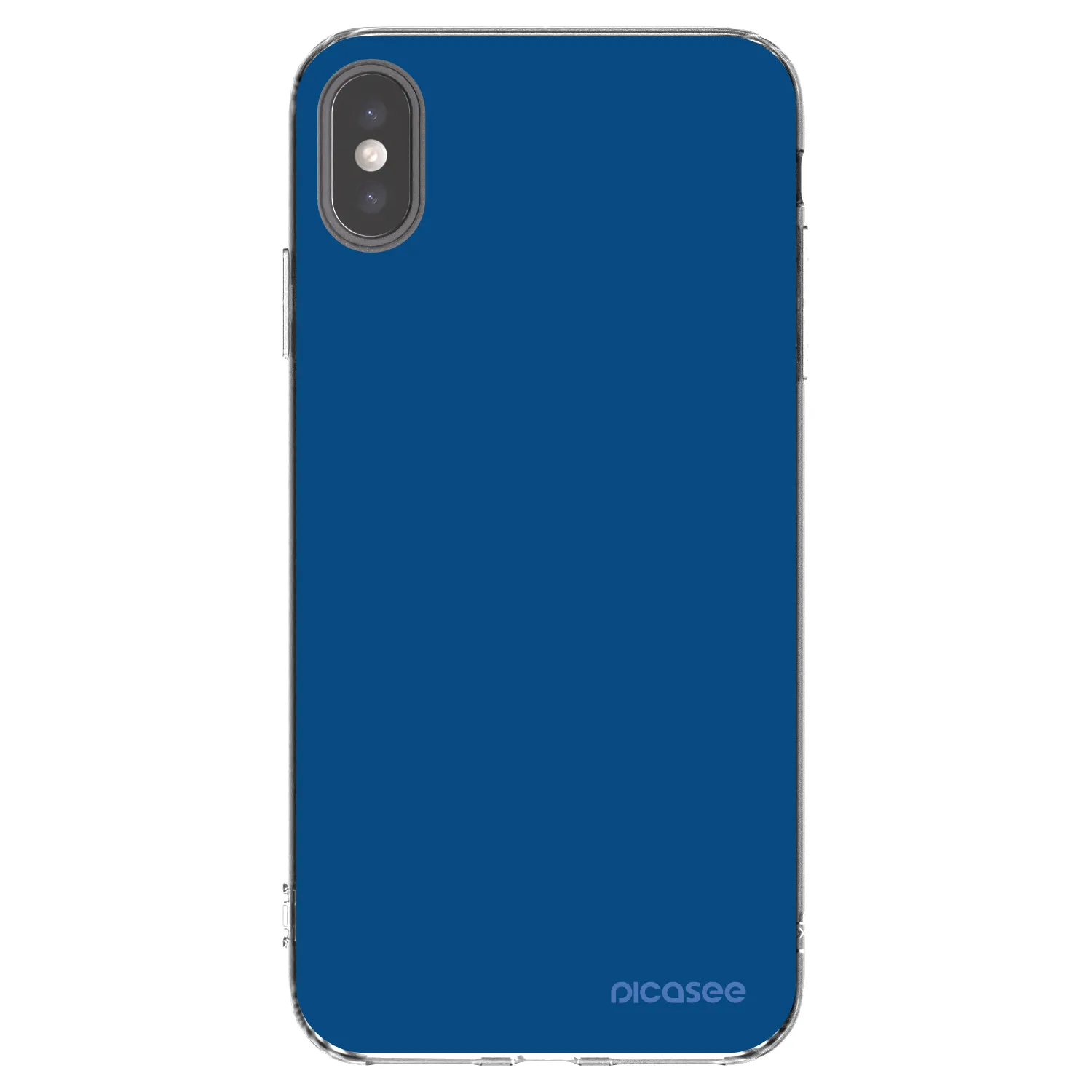 Picasee husă transparentă din silicon pentru Apple iPhone XS Max - Navy Blue