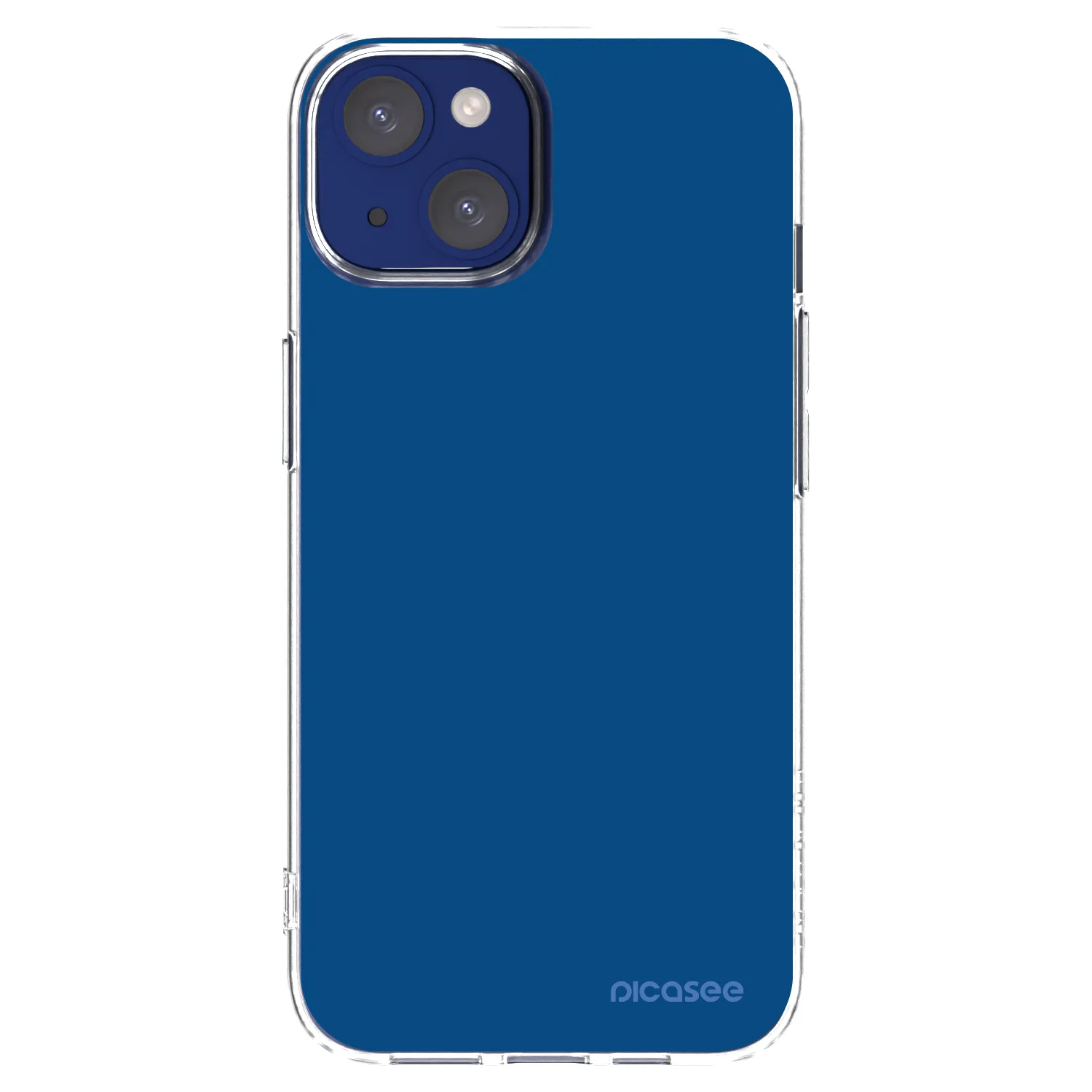 Picasee husă transparentă din silicon pentru Apple iPhone 14 - Navy Blue