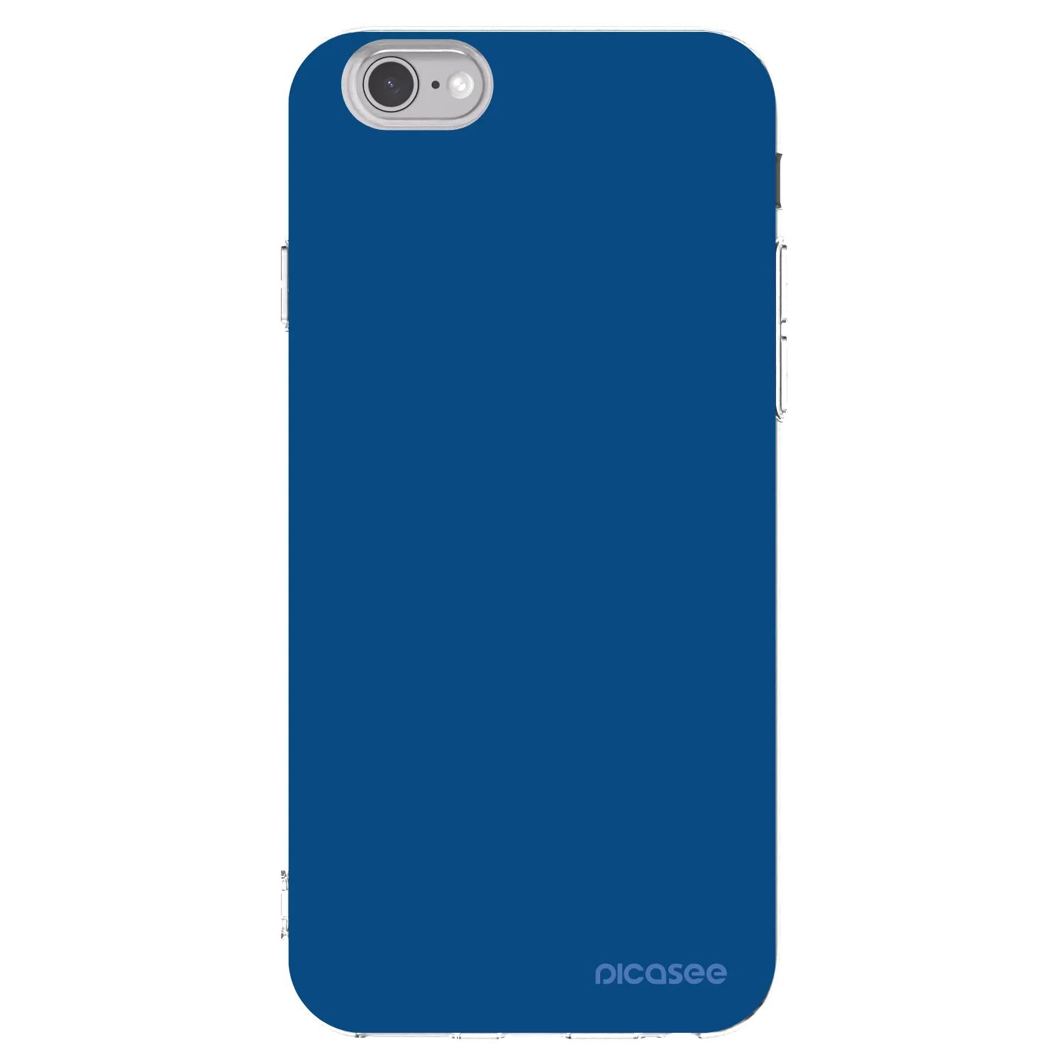 Picasee husă transparentă din silicon pentru Apple iPhone 6/6S - Navy Blue