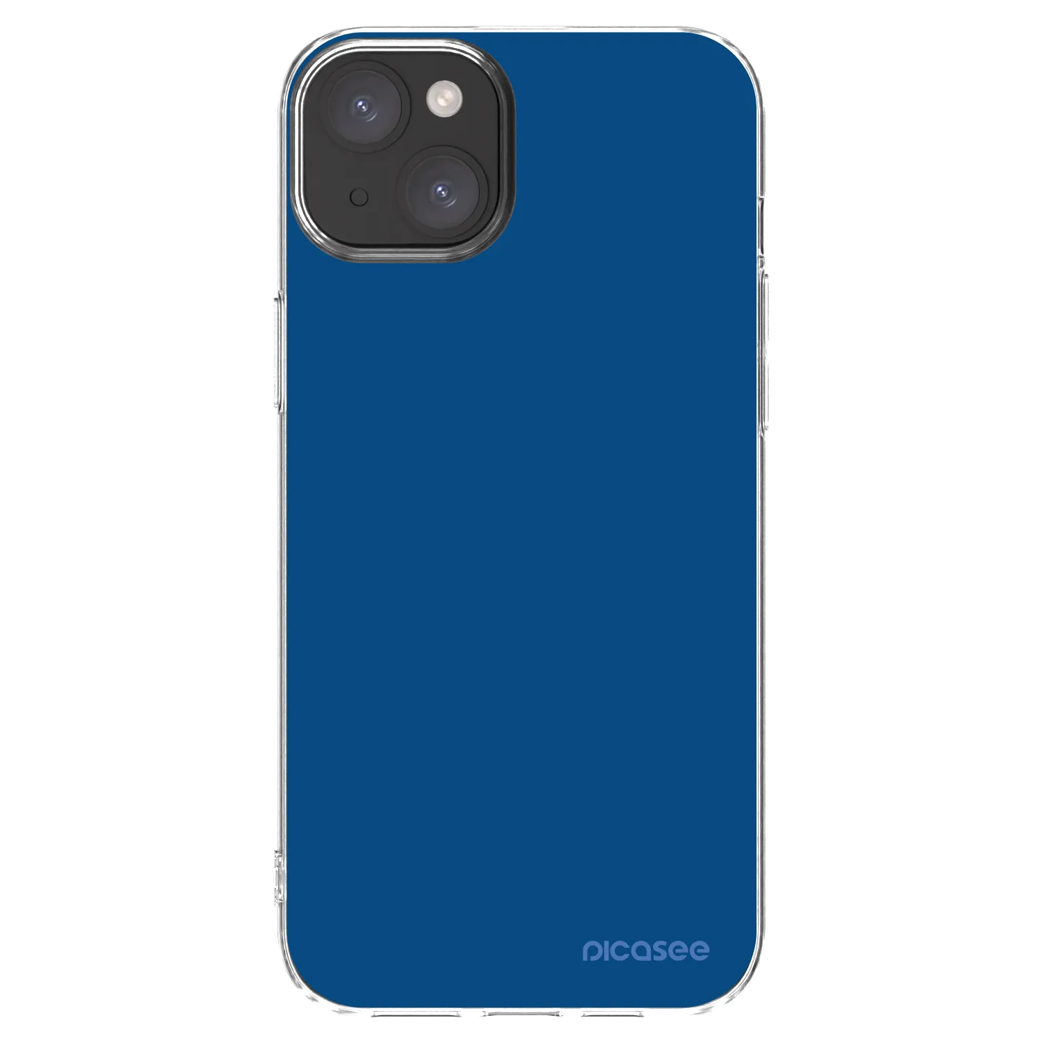 Picasee husă transparentă din silicon pentru Apple iPhone 15 Plus - Navy Blue