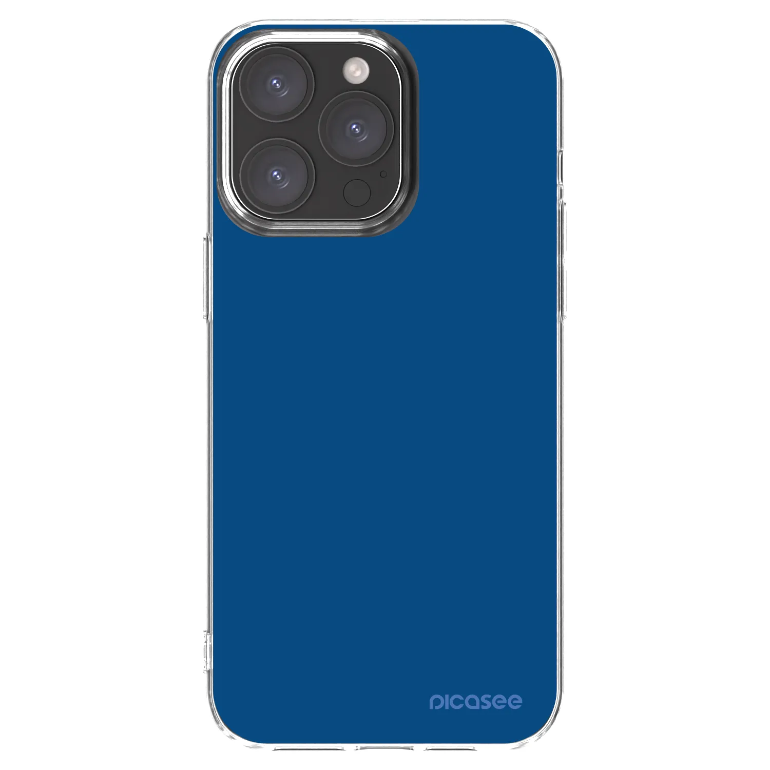 Picasee husă transparentă din silicon pentru Apple iPhone 15 Pro Max - Navy Blue