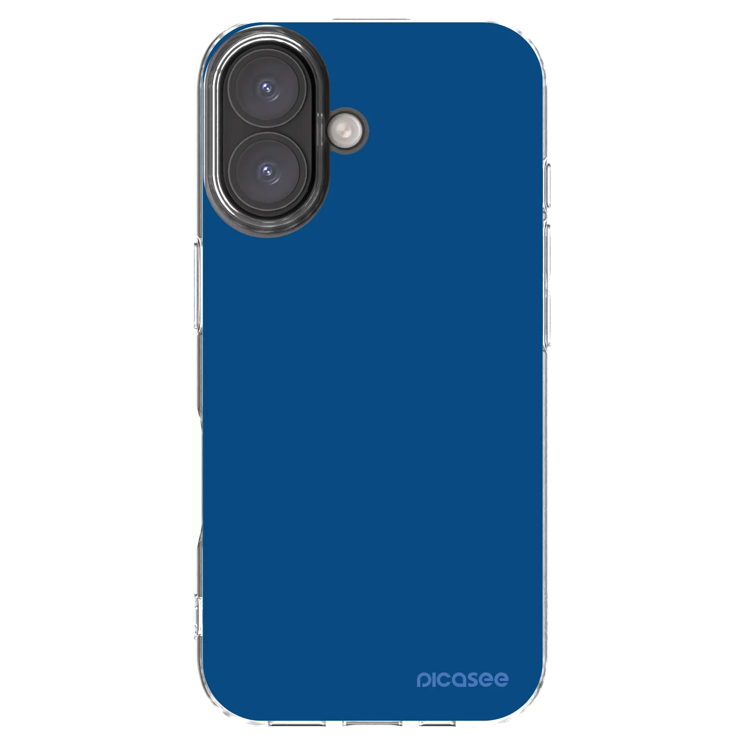 Picasee husă transparentă din silicon pentru Apple iPhone 16 - Navy Blue