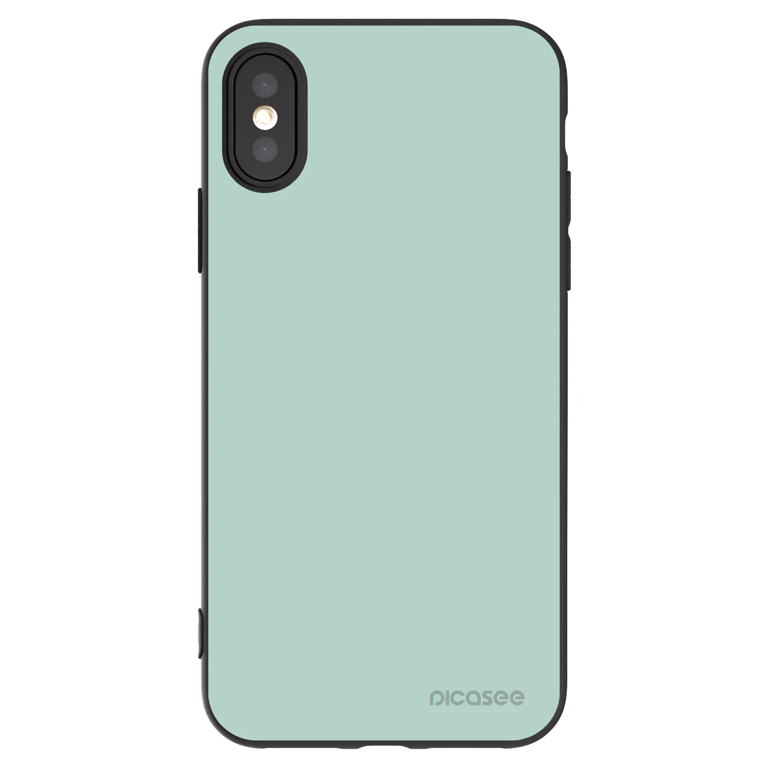 Picasee husă neagră din silicon pentru Apple iPhone X/XS - Pastel Charm