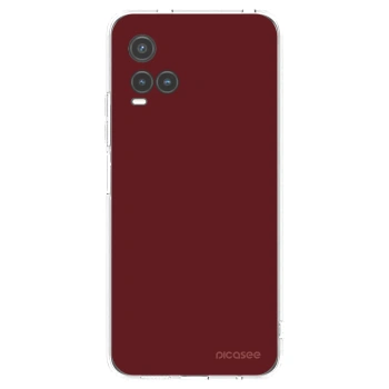 Picasee husă transparentă din silicon pentru Vivo Y33s - Red Bliss