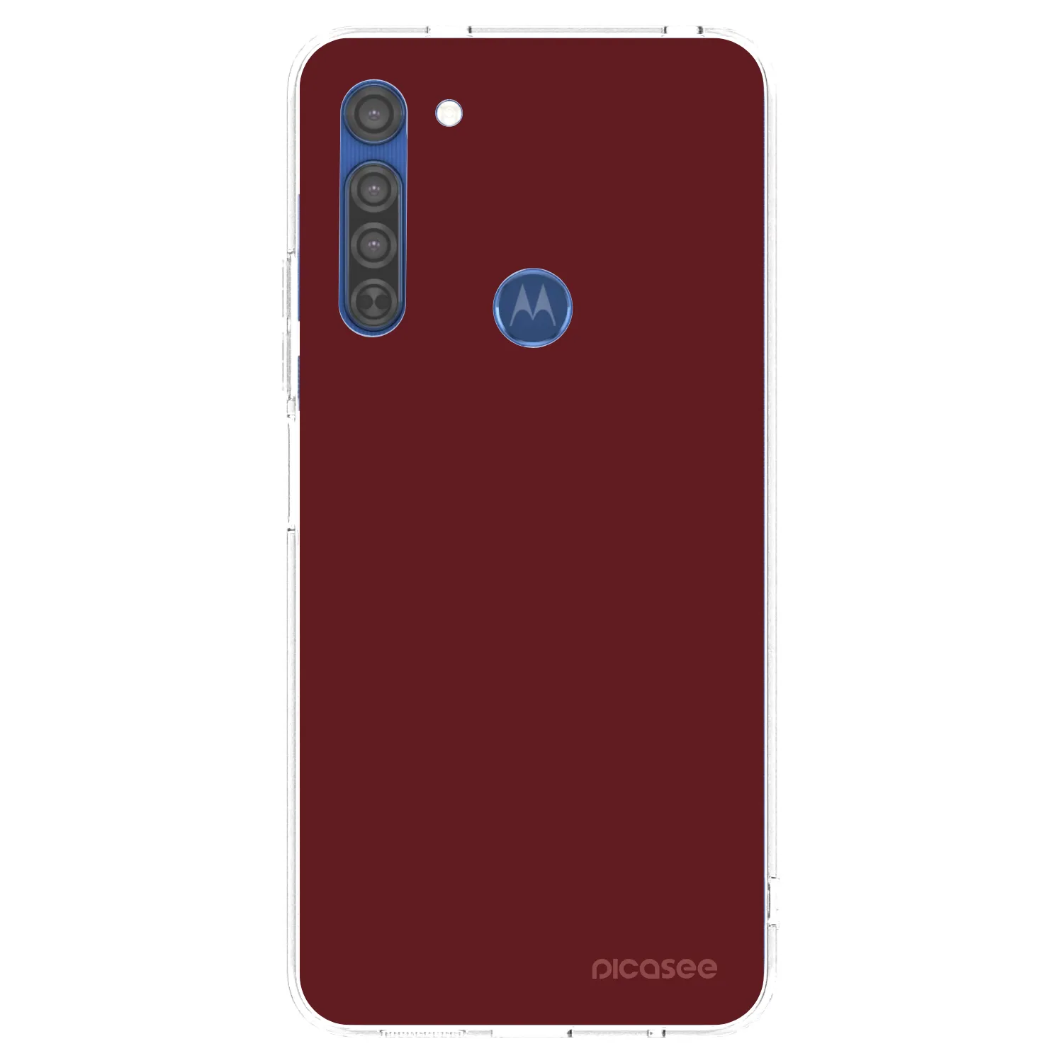 Picasee husă transparentă din silicon pentru Motorola Moto G8 - Red Bliss