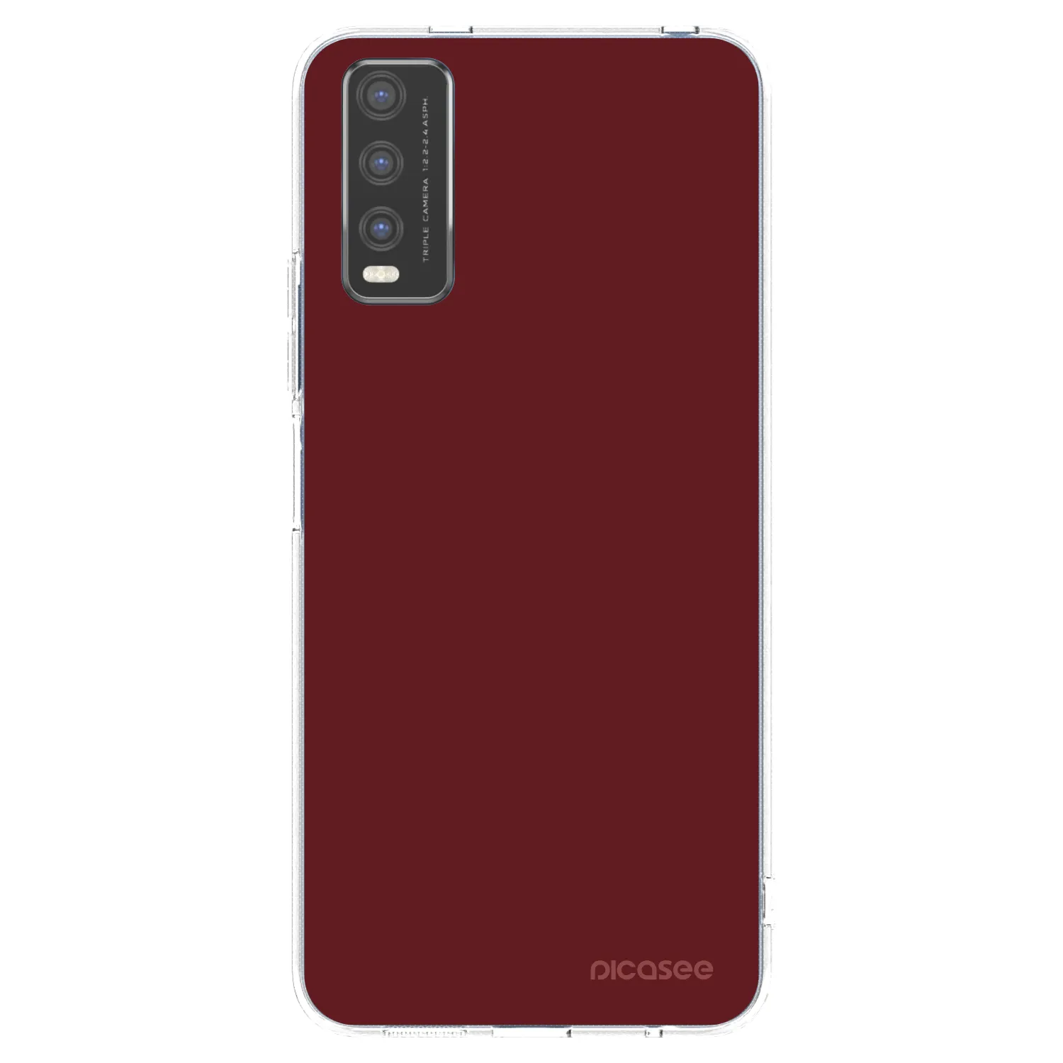 Picasee husă transparentă din silicon pentru Vivo Y20s - Red Bliss