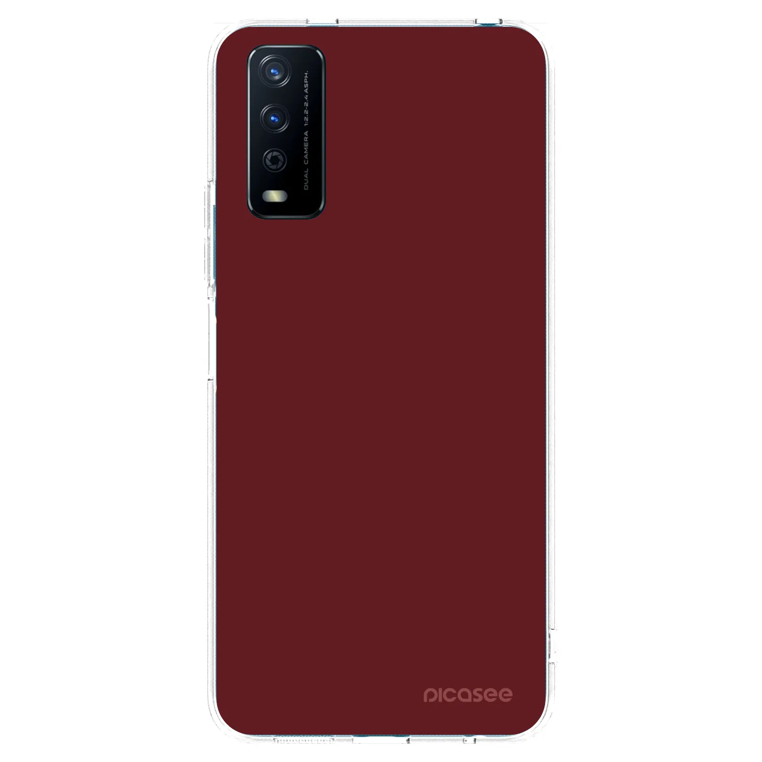 Picasee husă transparentă din silicon pentru Vivo Y11s - Red Bliss