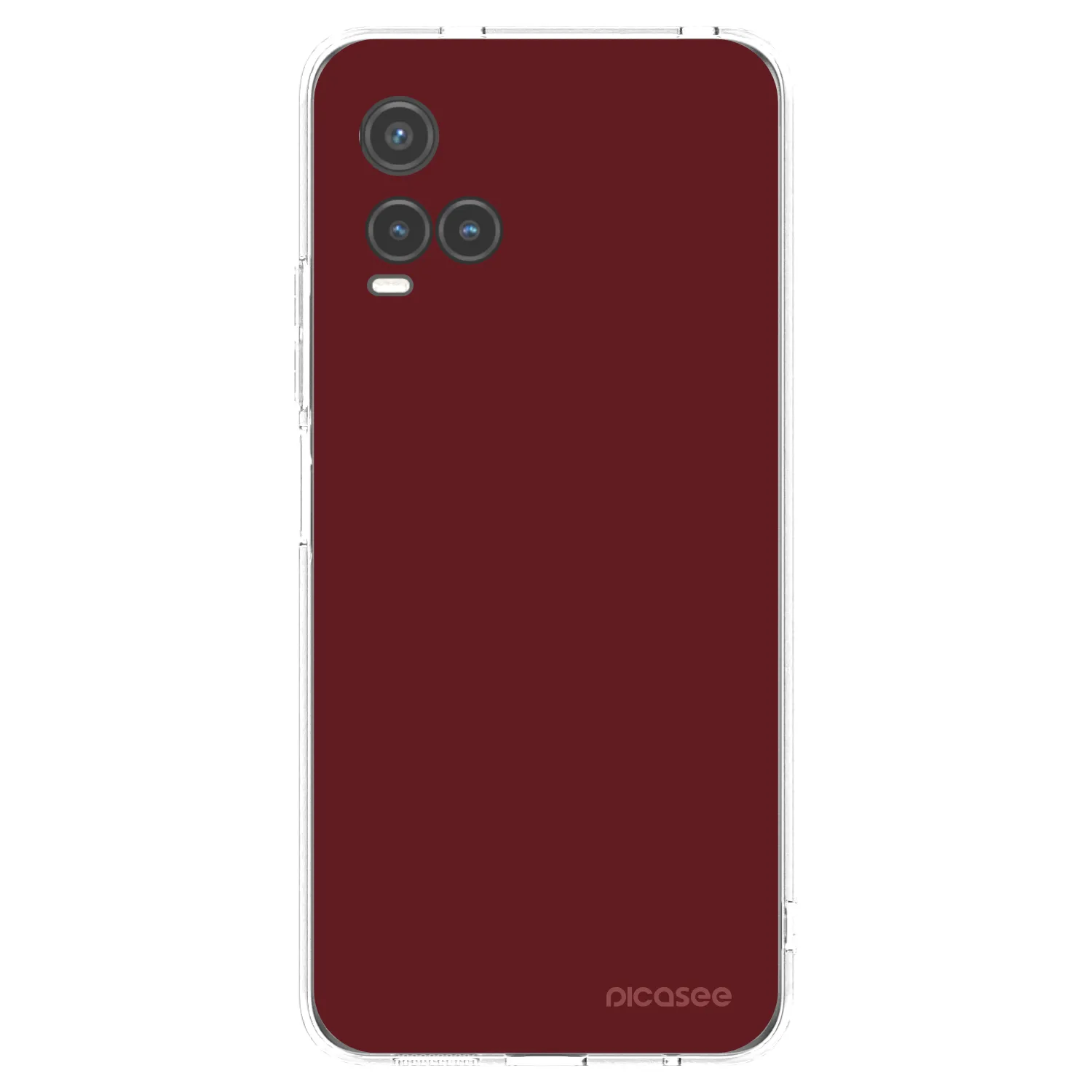 Picasee husă transparentă din silicon pentru Vivo Y33s - Red Bliss