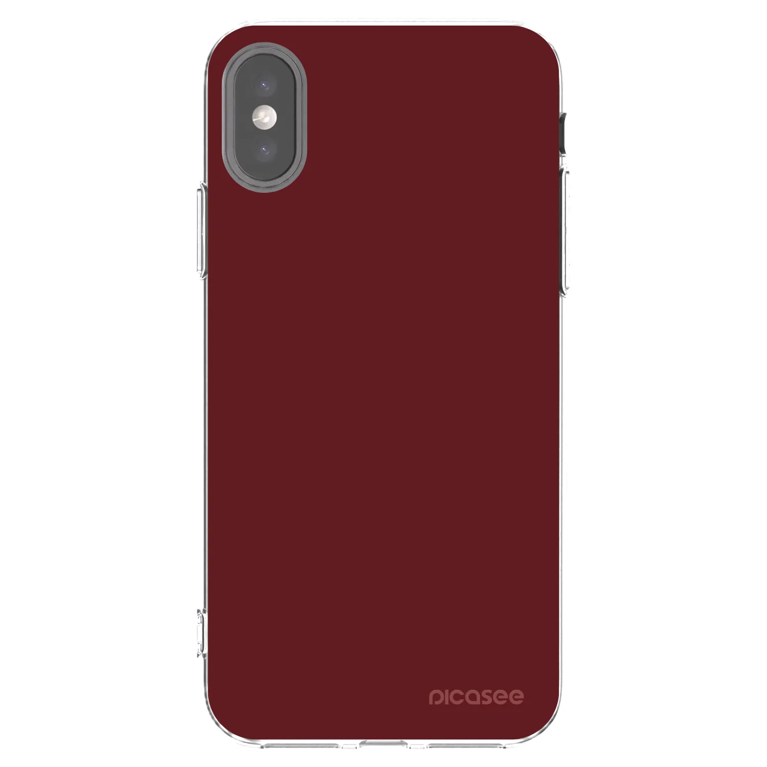 Picasee husă transparentă din silicon pentru Apple iPhone X/XS - Red Bliss