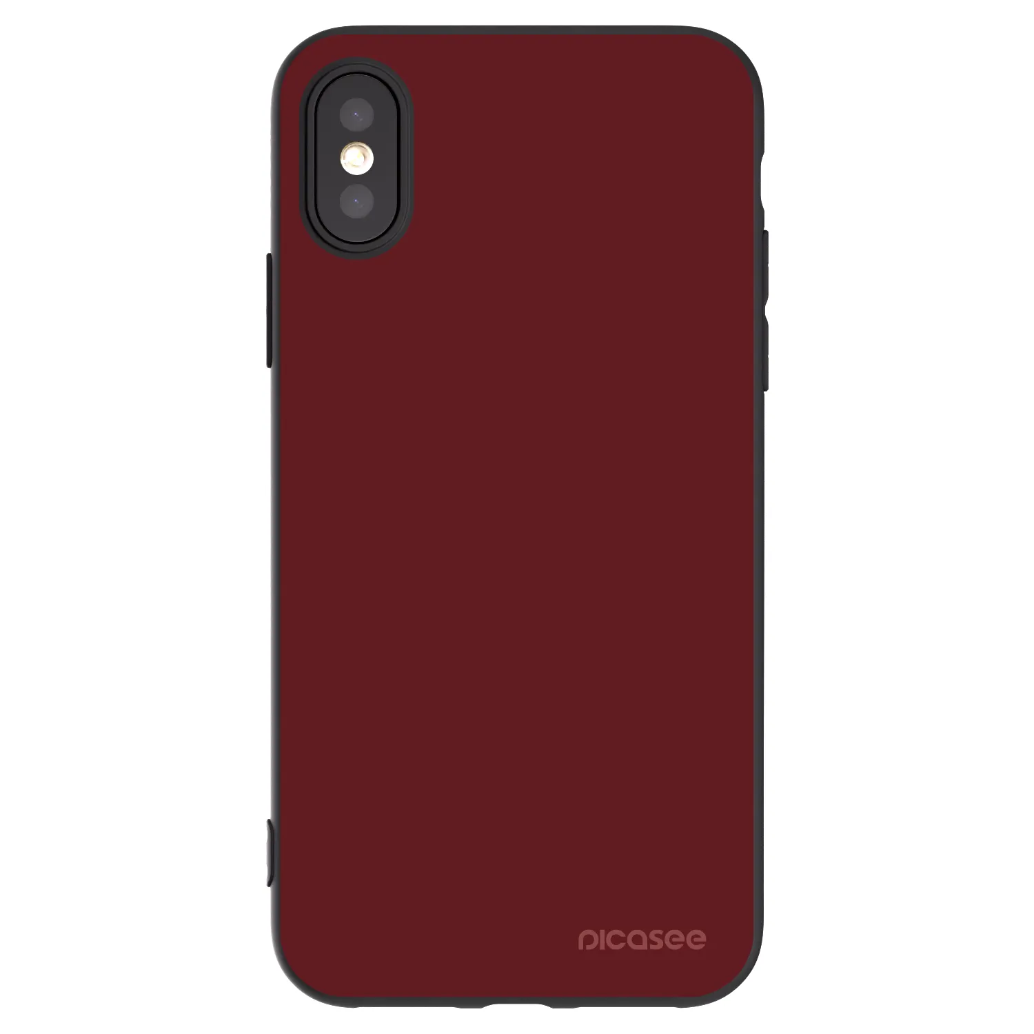 Picasee husă neagră din silicon pentru Apple iPhone X/XS - Red Bliss