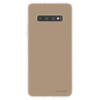 Picasee husă transparentă din silicon pentru Samsung Galaxy S10 Plus G975 - Soft Sand