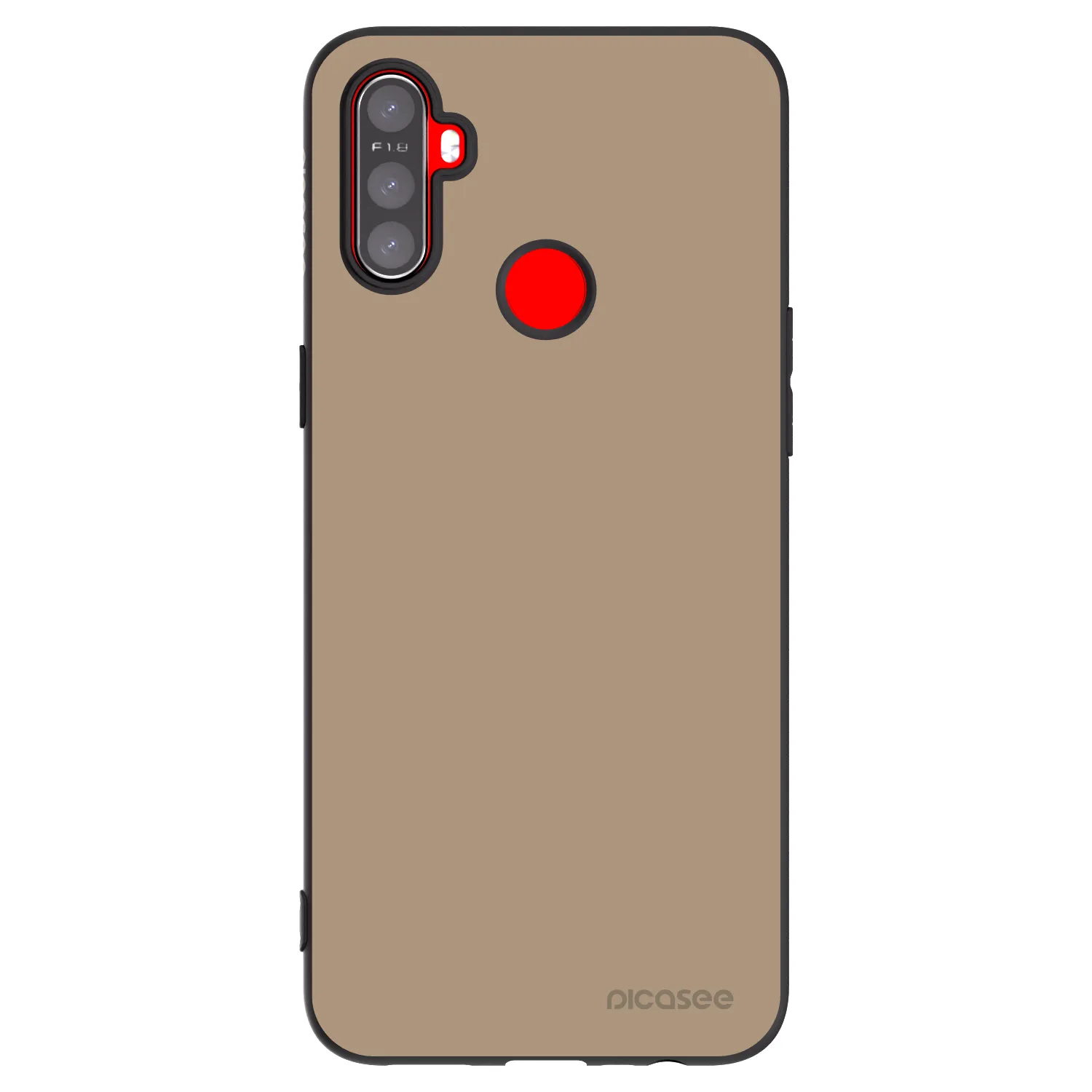 Picasee husă neagră din silicon pentru Realme C3 - Soft Sand