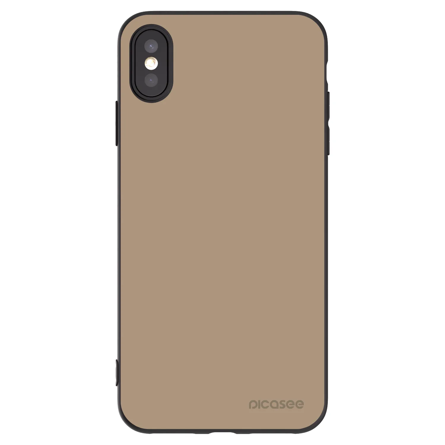 Picasee husă neagră din silicon pentru Apple iPhone XS Max - Soft Sand