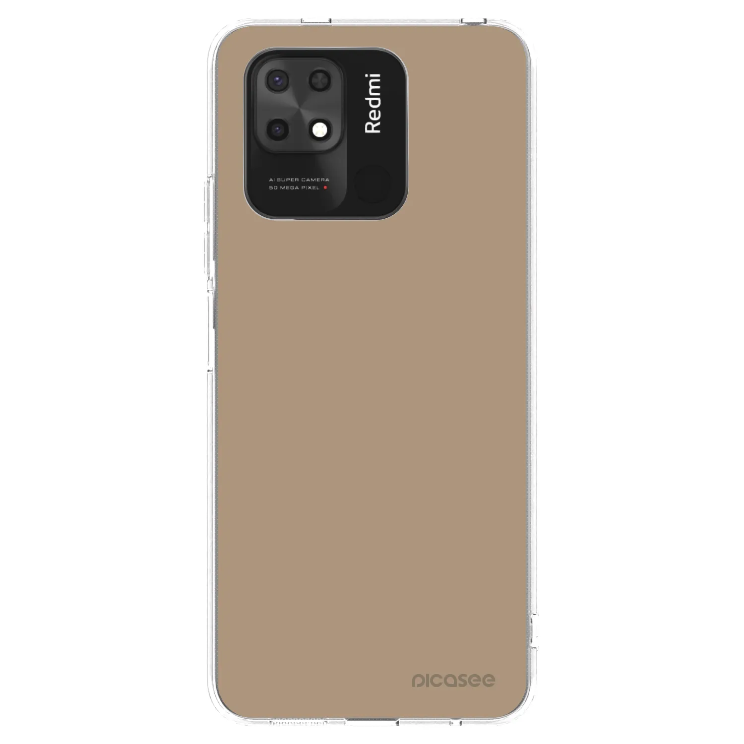 Picasee husă transparentă din silicon pentru Xiaomi Redmi 10C - Soft Sand