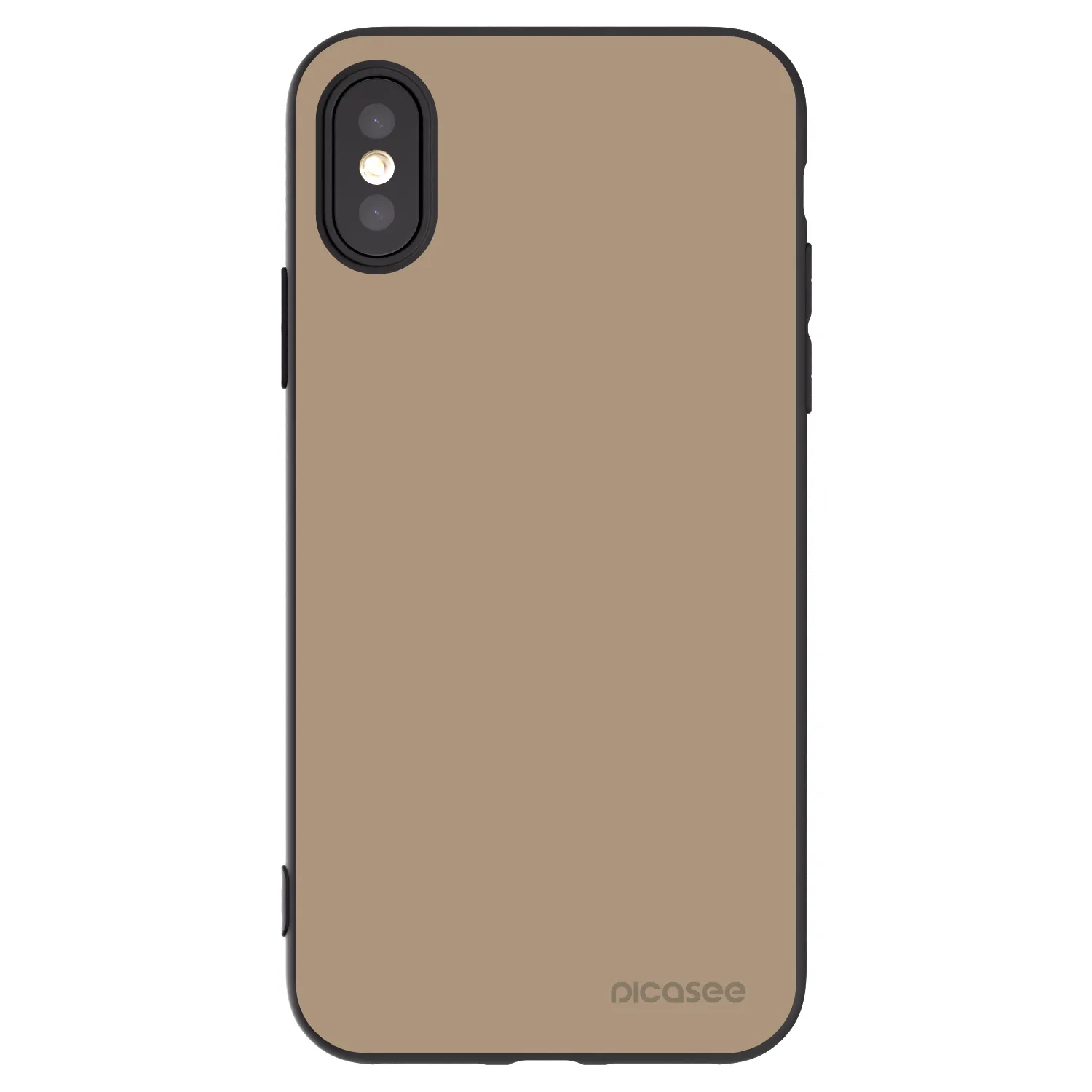 Picasee husă neagră din silicon pentru Apple iPhone X/XS - Soft Sand
