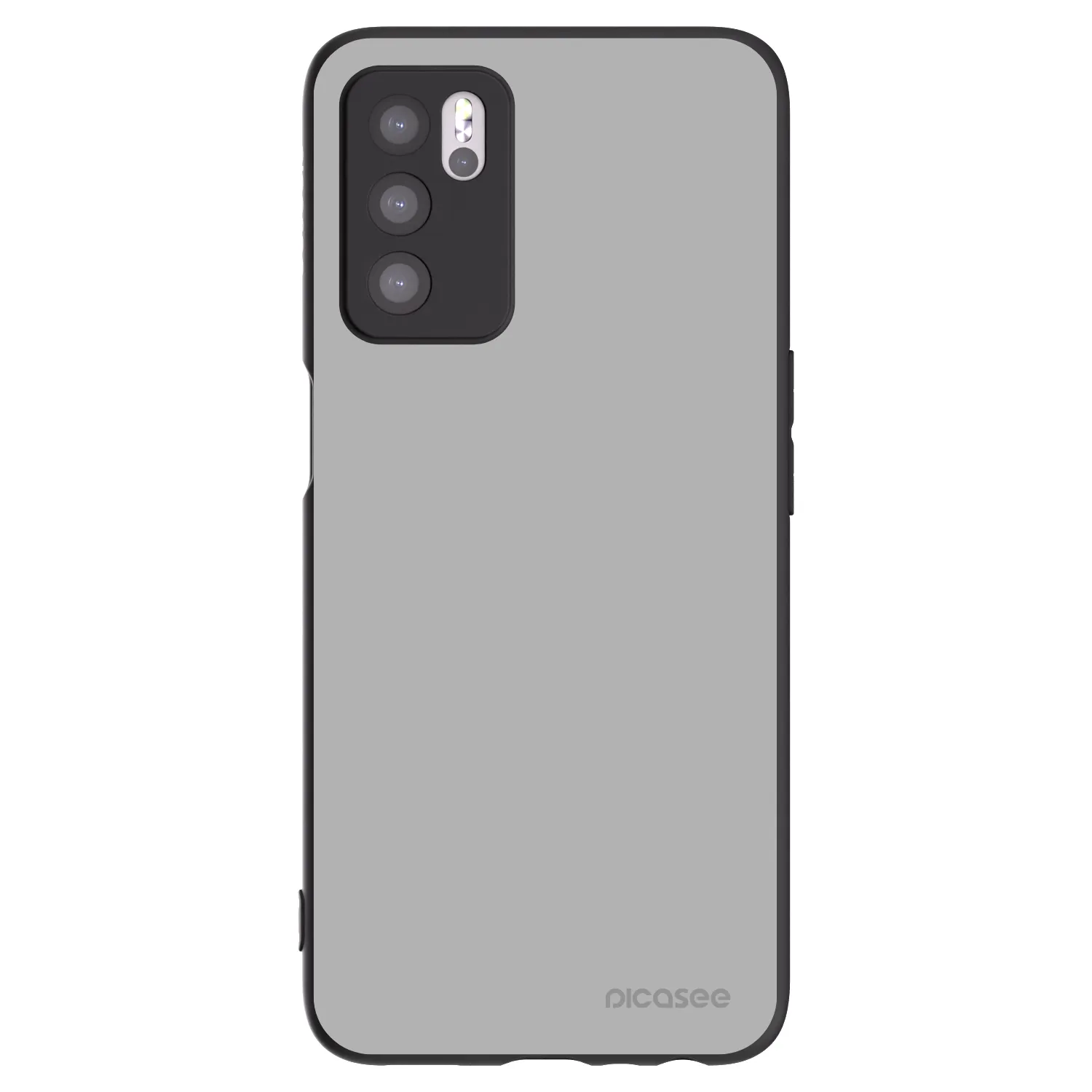 Picasee husă neagră din silicon pentru OPPO A16s - Stone