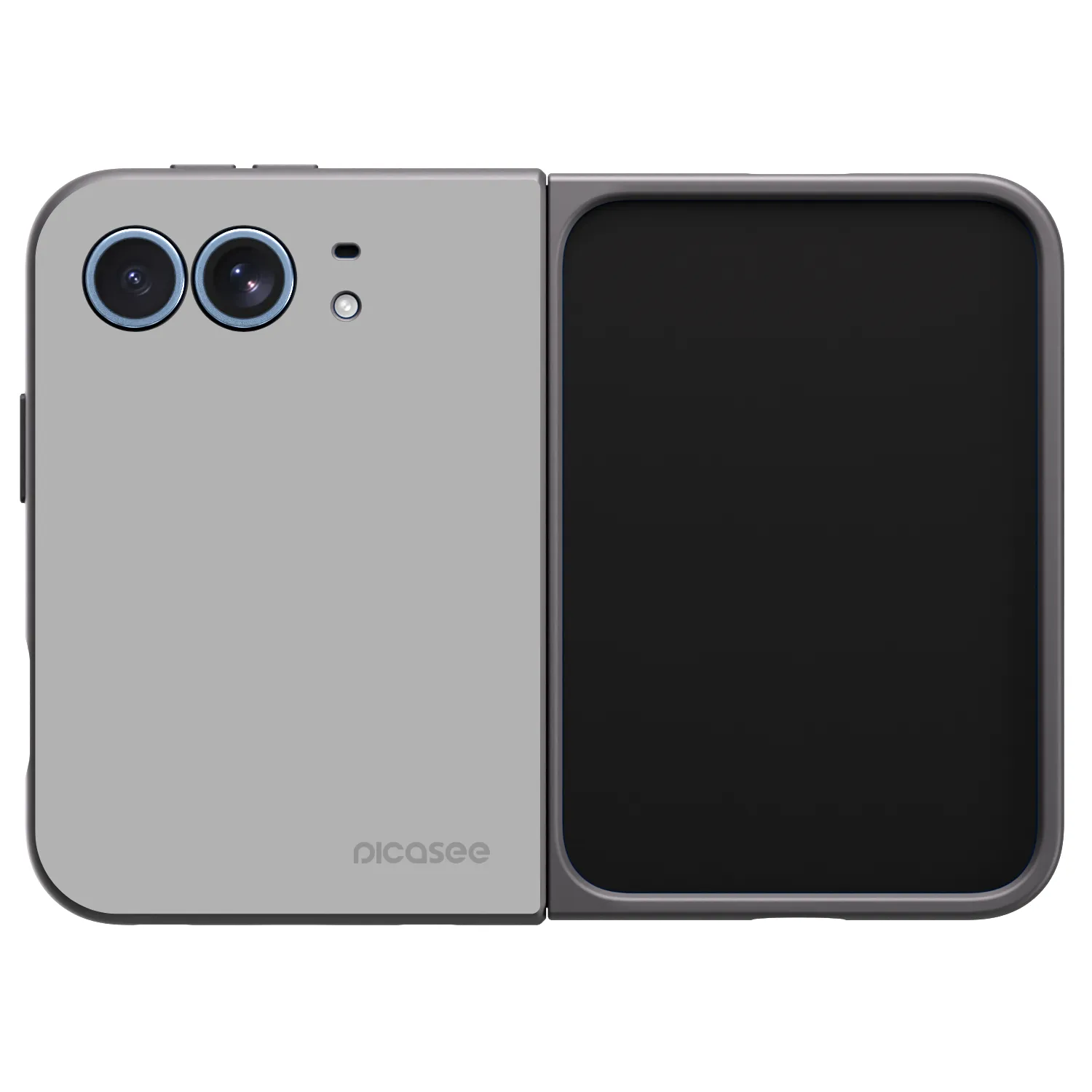Picasee husă neagră din silicon pentru Apple iPhone Duo - Stone