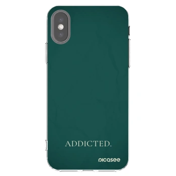 Picasee husă transparentă din silicon pentru Apple iPhone X/XS - Addicted