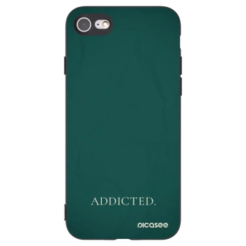 Picasee husă neagră din silicon pentru Apple iPhone 8 - Addicted