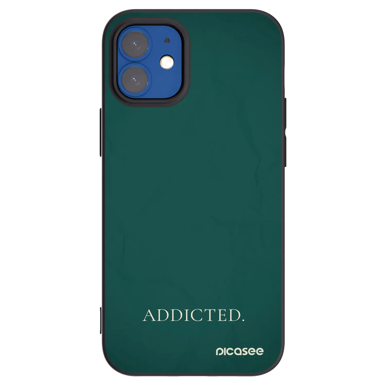 Picasee husă neagră din silicon pentru Apple iPhone 12 mini - Addicted