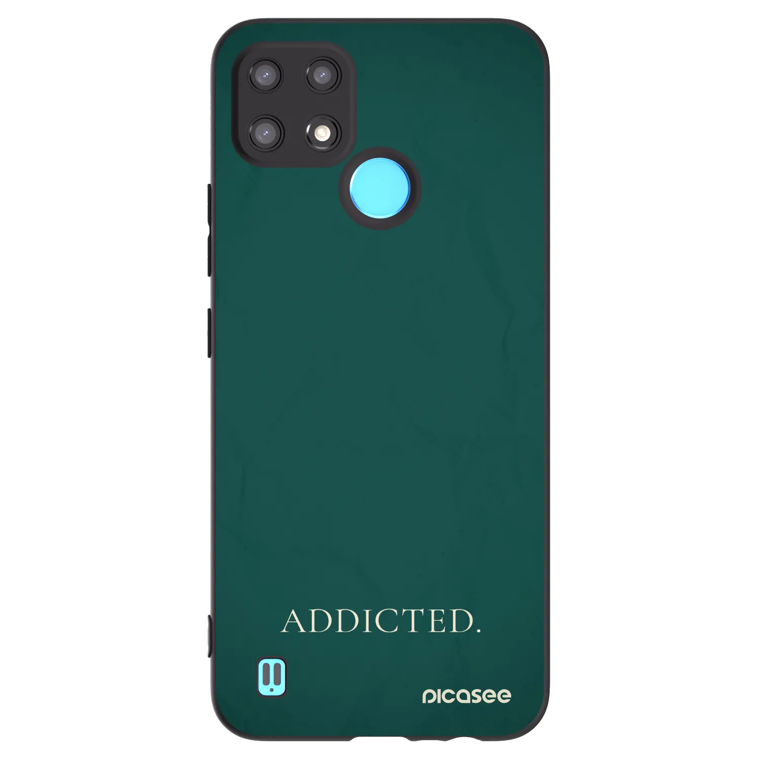 Picasee husă neagră din silicon pentru Realme C21 - Addicted