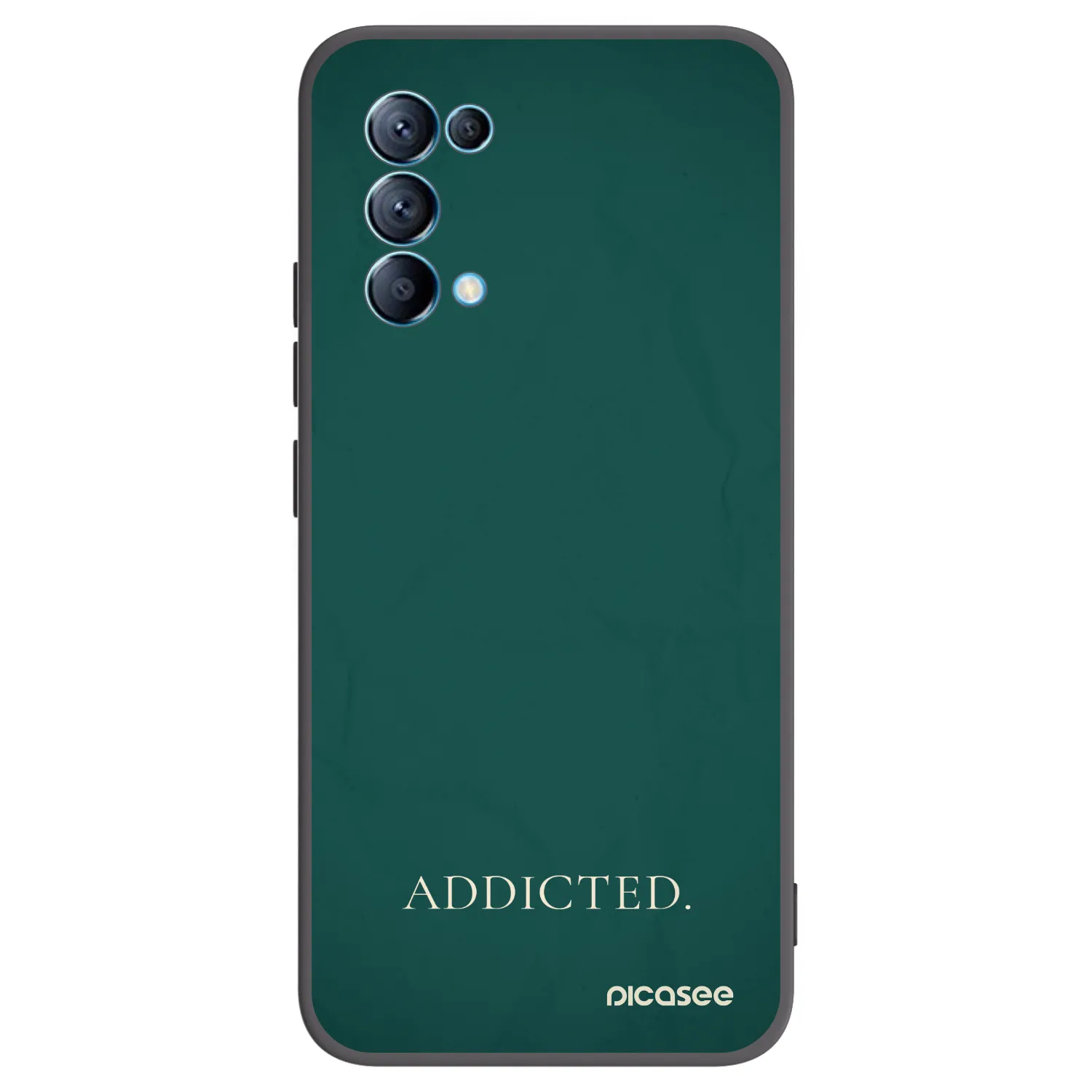 Picasee husă neagră din silicon pentru OPPO A16s - Addicted