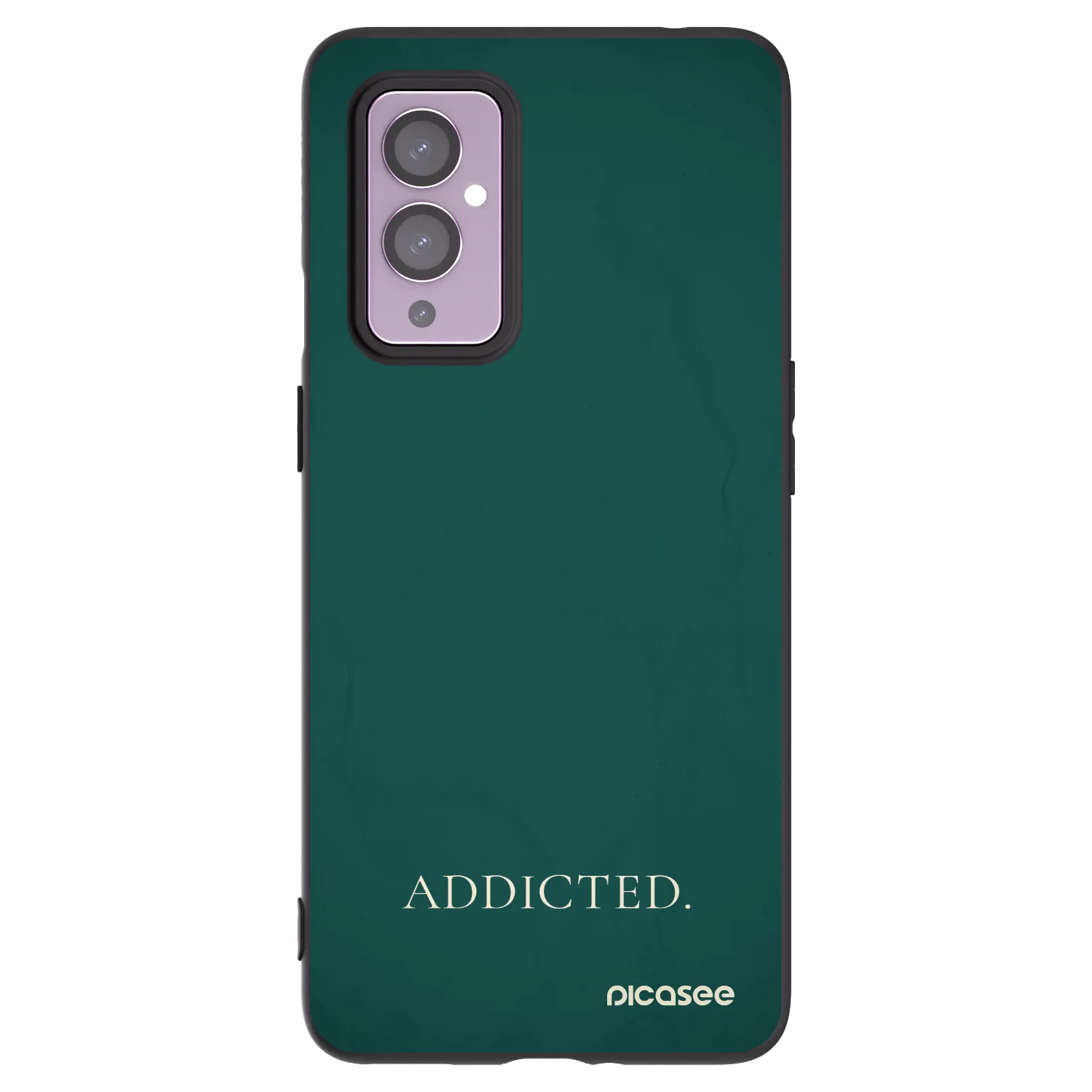 Picasee husă neagră din silicon pentru OnePlus 9 - Addicted