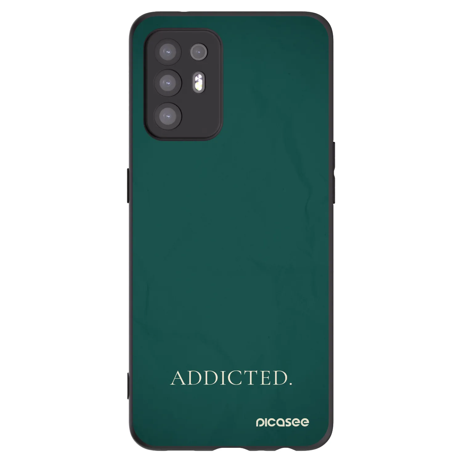 Picasee husă neagră din silicon pentru OPPO A94 5G - Addicted
