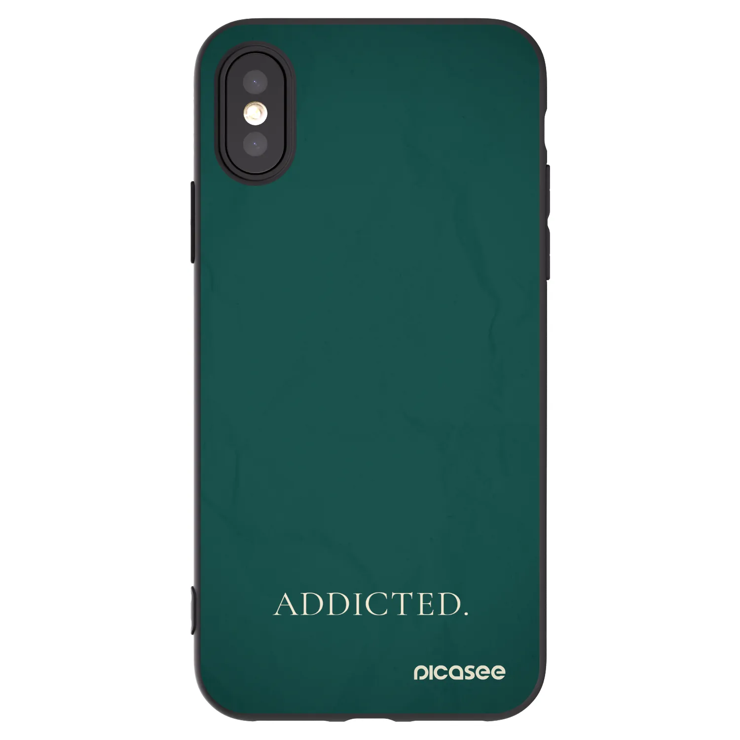 Picasee husă neagră din silicon pentru Apple iPhone X/XS - Addicted
