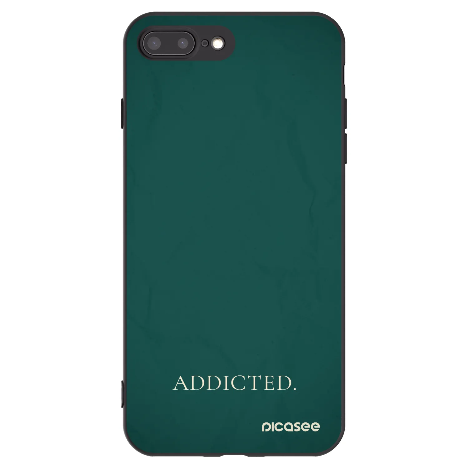 Picasee husă neagră din silicon pentru Apple iPhone 7 Plus - Addicted