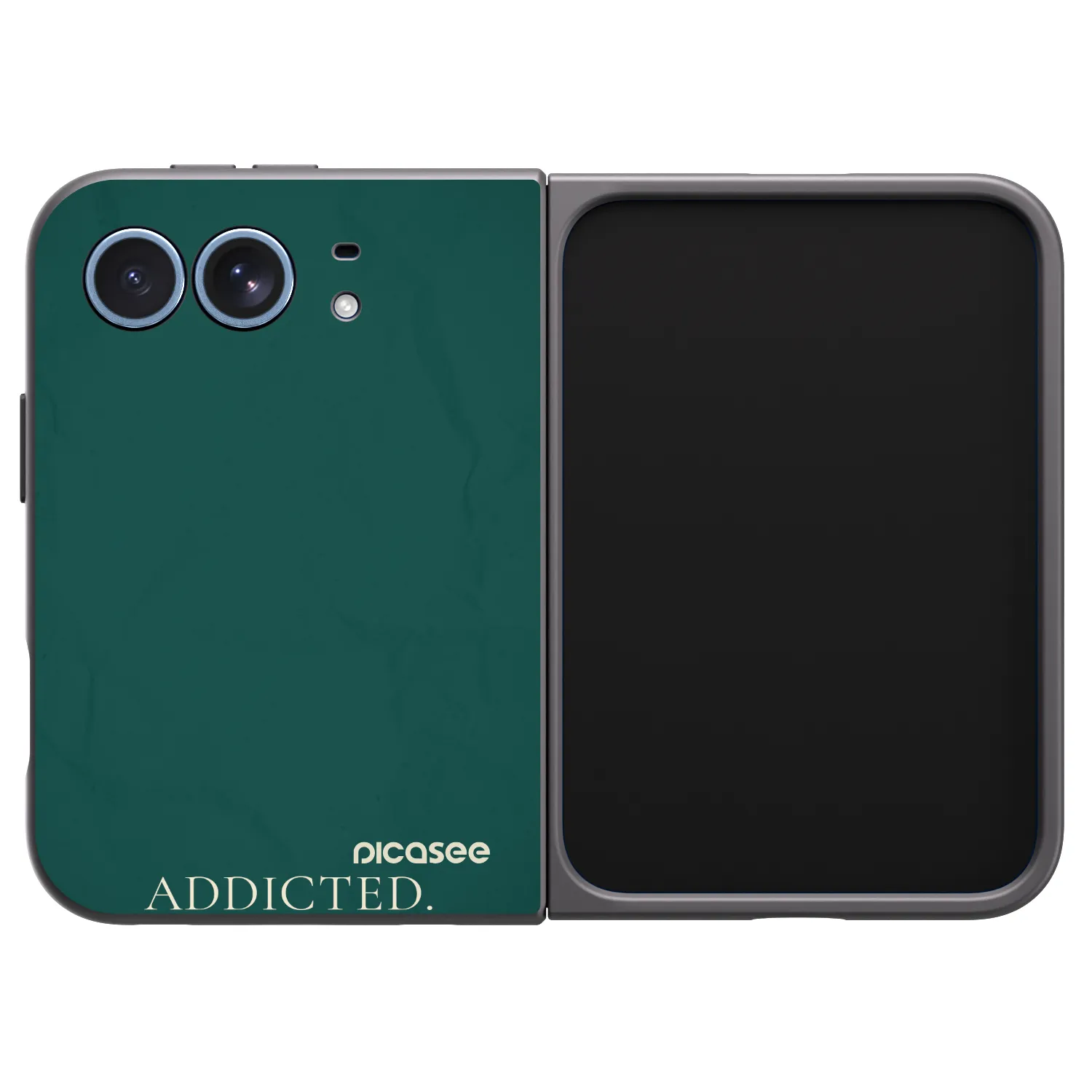 Picasee husă neagră din silicon pentru Apple iPhone Duo - Addicted