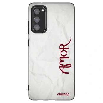Picasee husă neagră din silicon pentru Samsung Galaxy S20 FE - Amor