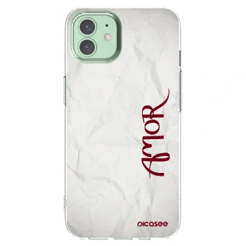 Picasee husă transparentă din silicon pentru Apple iPhone 12 - Amor
