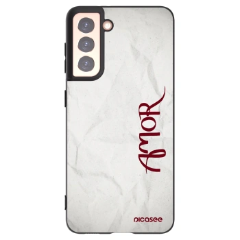 Picasee husă neagră din silicon pentru Samsung Galaxy S21 5G G991B - Amor