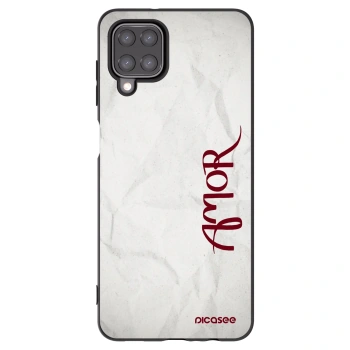 Picasee husă neagră din silicon pentru Samsung Galaxy A12 A125F - Amor
